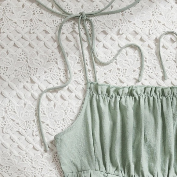 Solid Ruched Bust Cami Dress - Picture 3 of 5